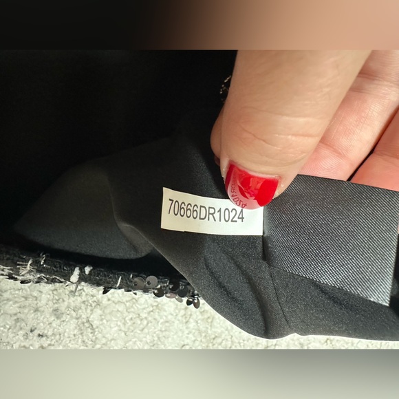 Gianni Bini Black Tweed Sequin Long Sleeve Dress New With Tags Size 8 - Picture 11 of 15